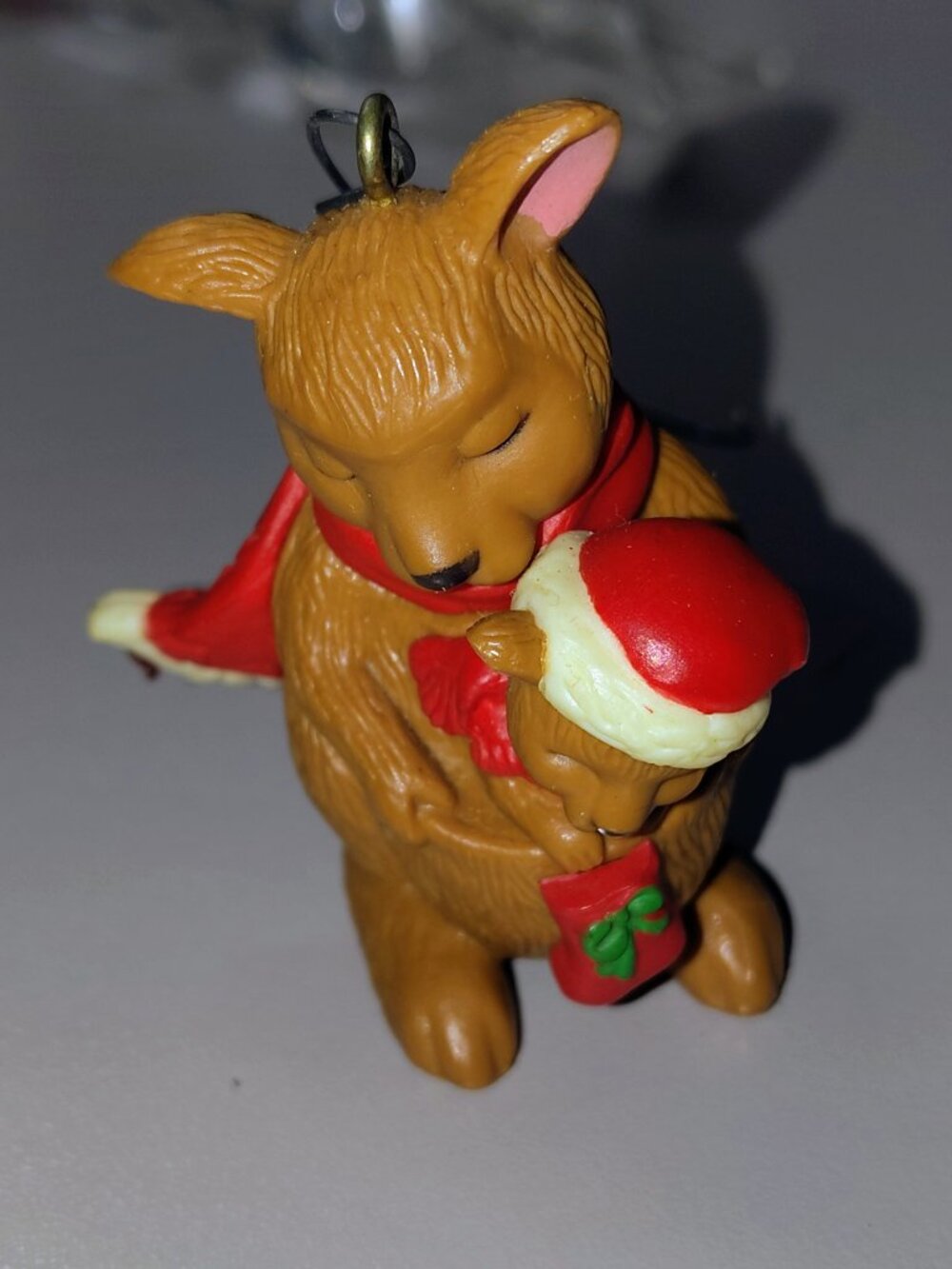 1983 Avon “Hoppy Holidays” Christmas Ornament – Kangaroo & Joey – Vintage